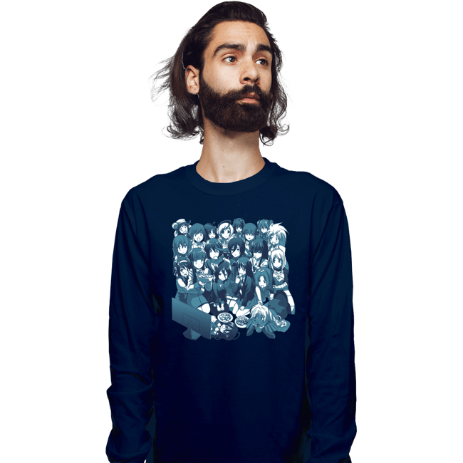 Secret_Shirts Long Sleeve Shirts, Unisex / Small / Navy Anime Night