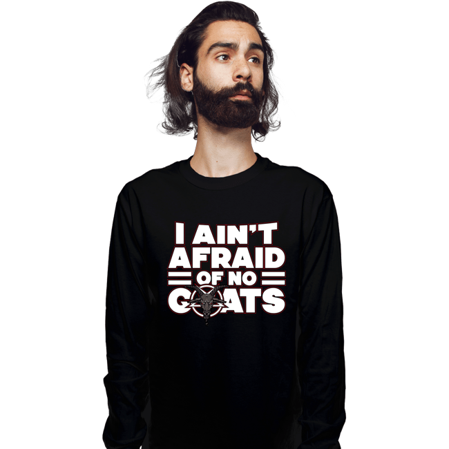 Shirts Long Sleeve Shirts, Unisex / Small / Black No Goats
