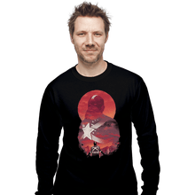 Load image into Gallery viewer, Shirts Long Sleeve Shirts, Unisex / Small / Black Red Guardian Sun
