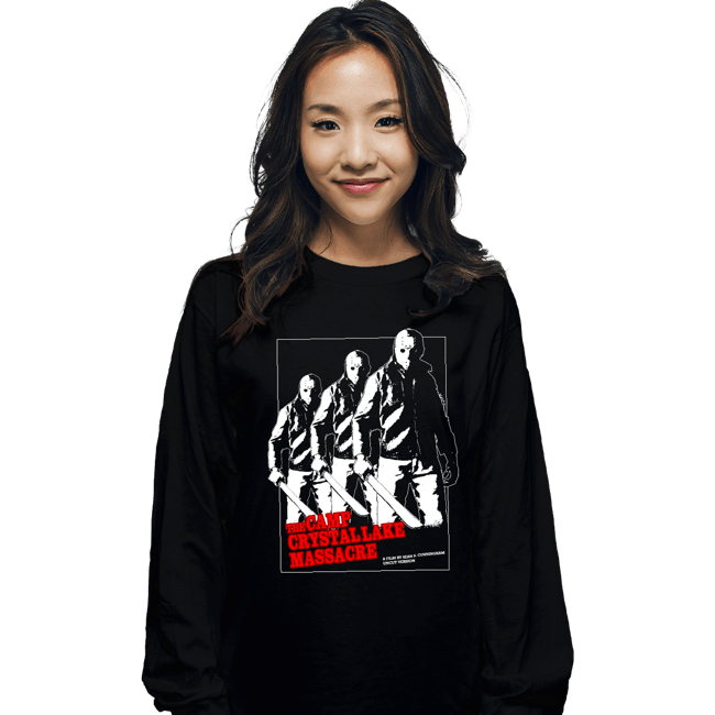 Daily_Deal_Shirts Long Sleeve Shirts, Unisex / Small / Black The Crystal Lake Massacre