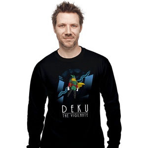 Daily_Deal_Shirts Long Sleeve Shirts, Unisex / Small / Black Deku The Vigilante