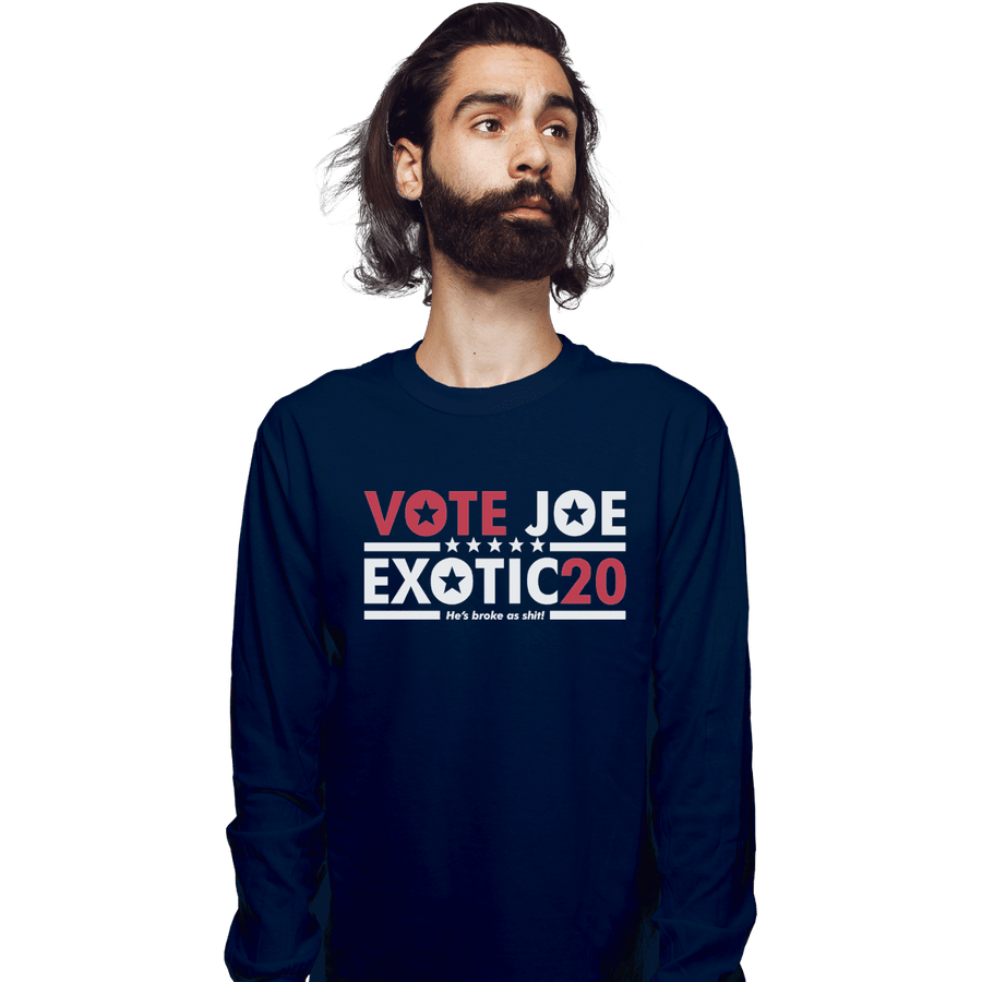 Shirts Long Sleeve Shirts, Unisex / Small / Navy Vote For Joe