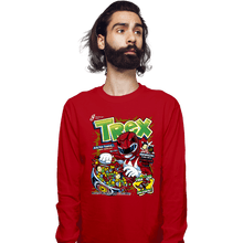 Load image into Gallery viewer, Daily_Deal_Shirts Long Sleeve Shirts, Unisex / Small / Red T-Rex Cereal
