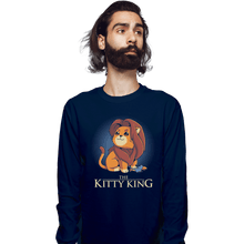 Load image into Gallery viewer, Shirts Long Sleeve Shirts, Unisex / Small / Navy The Kitty King

