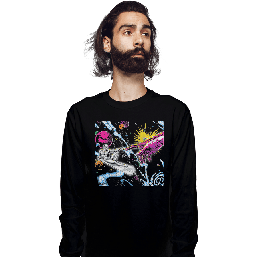 Shirts Long Sleeve Shirts, Unisex / Small / Black Creation Of Silver Surfer