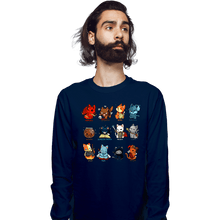 Load image into Gallery viewer, Secret_Shirts Long Sleeve Shirts, Unisex / Small / Navy Roleplay Cats

