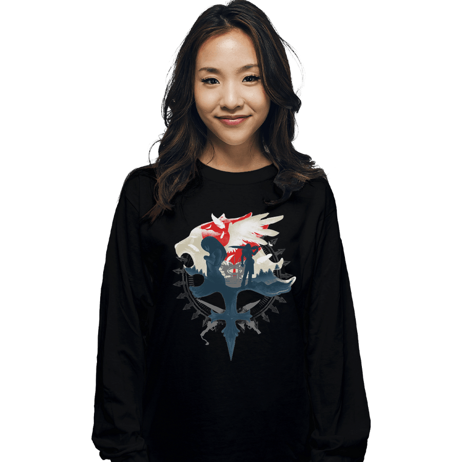 Shirts Long Sleeve Shirts, Unisex / Small / Black Gunblades and Angels