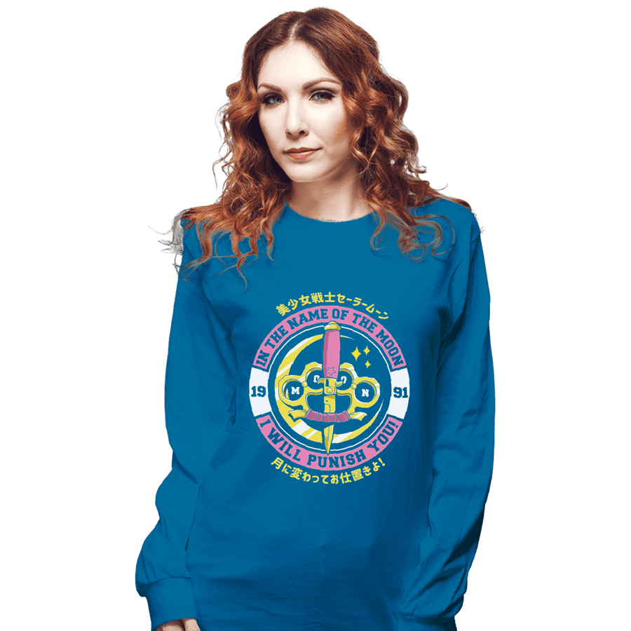 Shirts Long Sleeve Shirts, Unisex / Small / Sapphire I Will Punish You