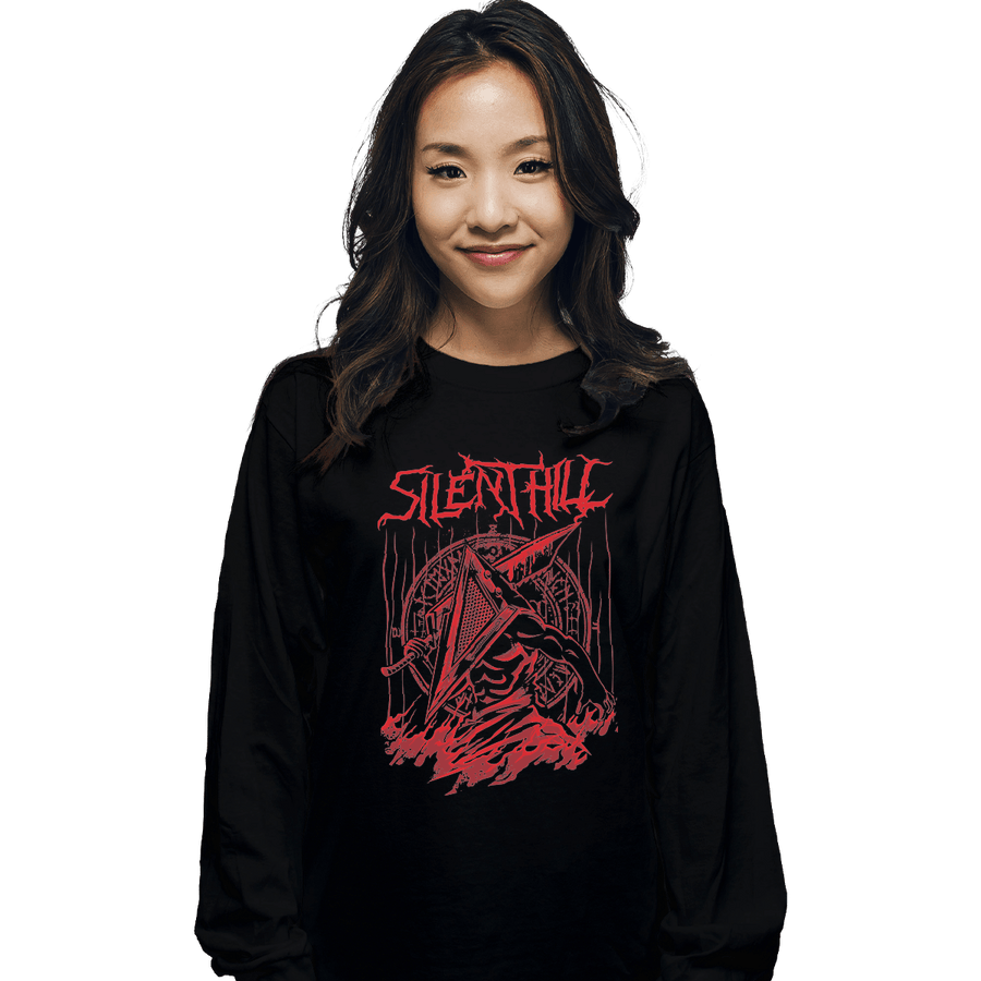 Shirts Long Sleeve Shirts, Unisex / Small / Black Silent Red Thing