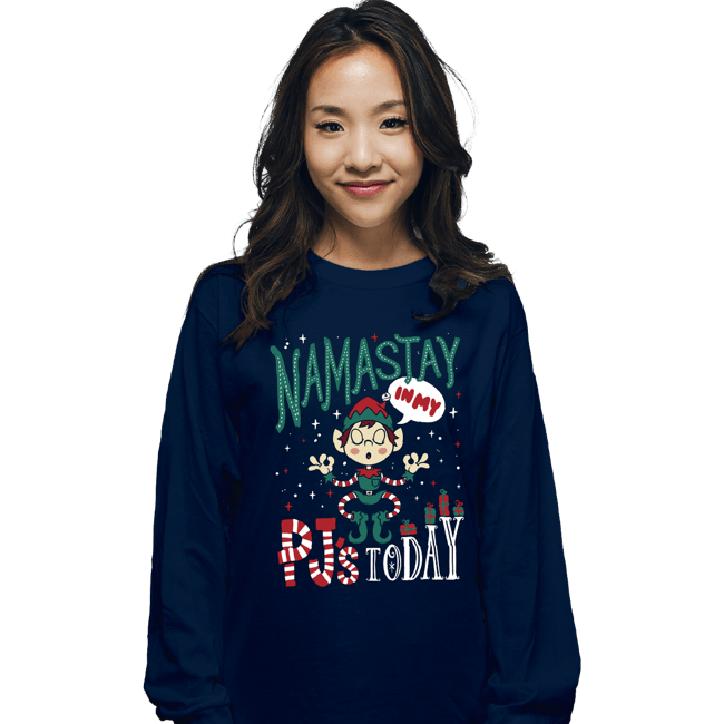 Daily_Deal_Shirts Long Sleeve Shirts, Unisex / Small / Navy Namastay PJs