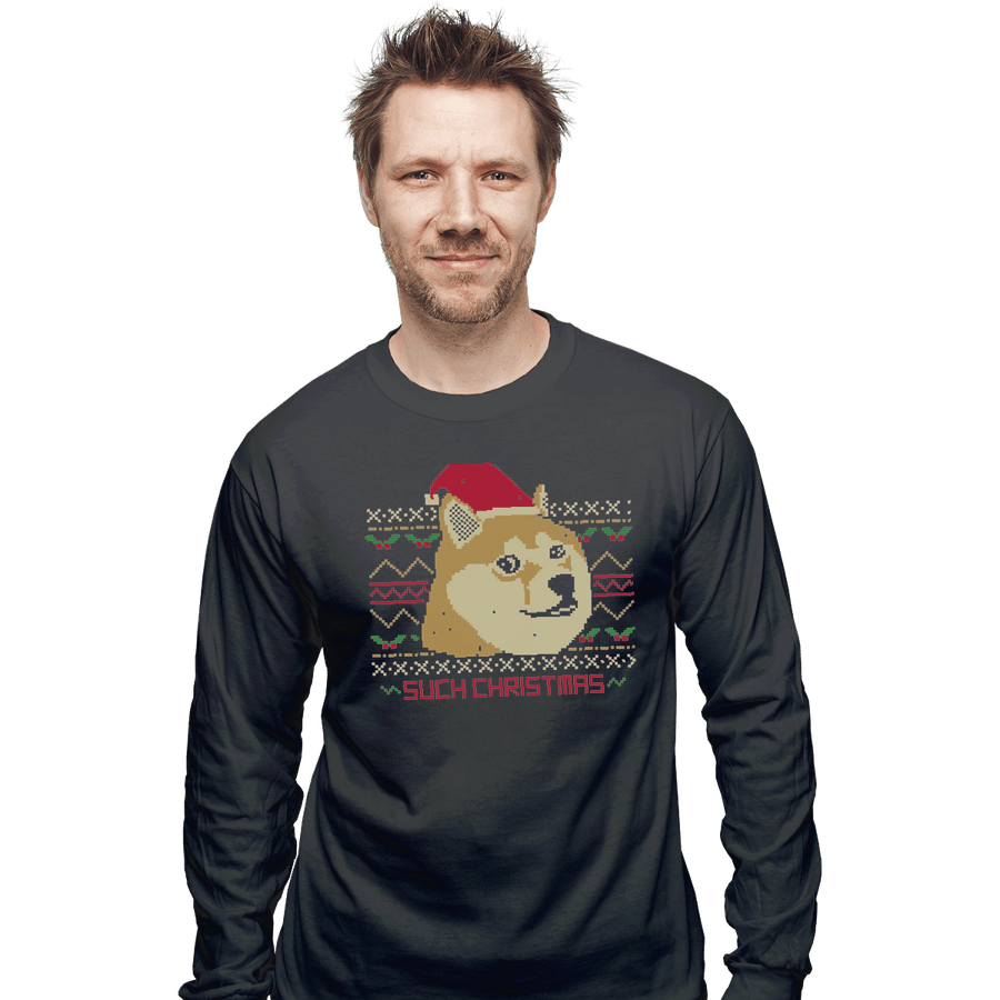 Shirts Long Sleeve Shirts, Unisex / Small / Charcoal Such Christmas