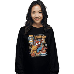 Shirts Long Sleeve Shirts, Unisex / Small / Black Spider-Cat