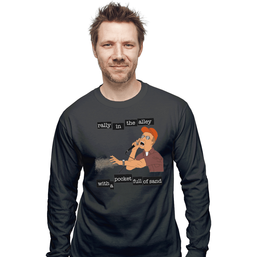 Shirts Long Sleeve Shirts, Unisex / Small / Charcoal Pocket Full Of Sand