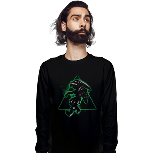 Shirts Long Sleeve Shirts, Unisex / Small / Black Cosmic Retro Link
