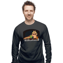 Load image into Gallery viewer, Daily_Deal_Shirts Long Sleeve Shirts, Unisex / Small / Charcoal Piggy The Hutt
