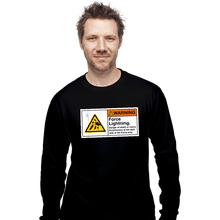 Load image into Gallery viewer, Daily_Deal_Shirts Long Sleeve Shirts, Unisex / Small / Black Caution Force Lightning
