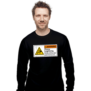 Daily_Deal_Shirts Long Sleeve Shirts, Unisex / Small / Black Caution Force Lightning