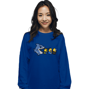 Daily_Deal_Shirts Long Sleeve Shirts, Unisex / Small / Royal Blue Jawsman