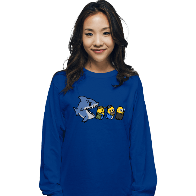 Daily_Deal_Shirts Long Sleeve Shirts, Unisex / Small / Royal Blue Jawsman