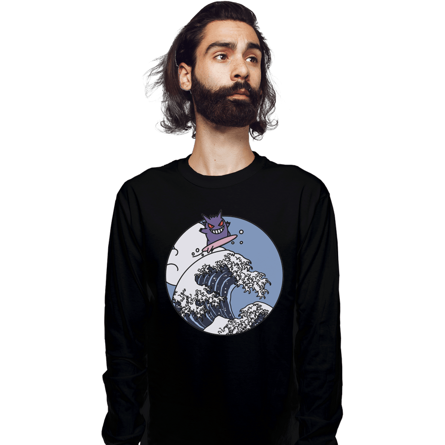 Shirts Long Sleeve Shirts, Unisex / Small / Black Surfing Gengar