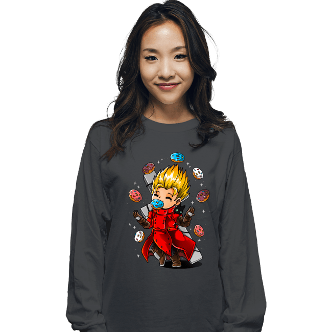 Daily_Deal_Shirts Long Sleeve Shirts, Unisex / Small / Charcoal King Of Donuts