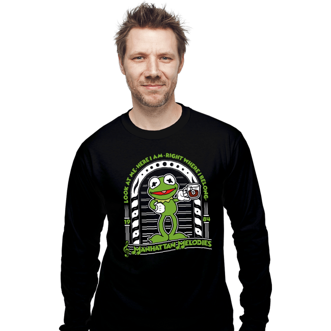 Shirts Long Sleeve Shirts, Unisex / Small / Black Kermit Melodies