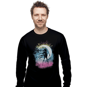 Shirts Long Sleeve Shirts, Unisex / Small / Black Moon Storm