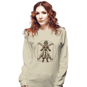 Daily_Deal_Shirts Long Sleeve Shirts, Unisex / Small / Natural Vitruvian Fyujon