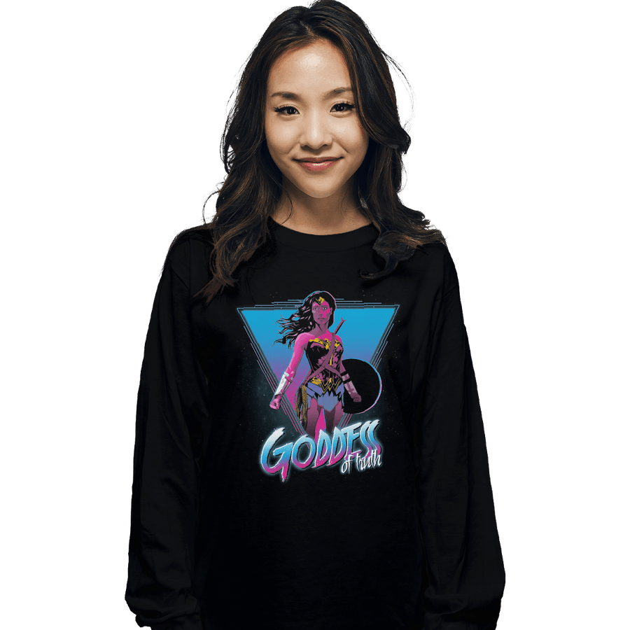 Shirts Long Sleeve Shirts, Unisex / Small / Black Goddess of Truth