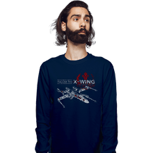 Load image into Gallery viewer, Shirts Long Sleeve Shirts, Unisex / Small / Navy T-65 X-Wing
