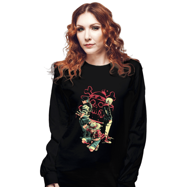 Daily_Deal_Shirts Long Sleeve Shirts, Unisex / Small / Black Monster Trio