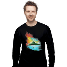 Load image into Gallery viewer, Shirts Long Sleeve Shirts, Unisex / Small / Black Sunset On Koholint
