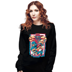 Daily_Deal_Shirts Long Sleeve Shirts, Unisex / Small / Black Retro Heroes