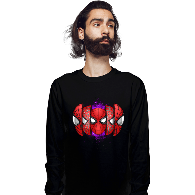 Daily_Deal_Shirts Long Sleeve Shirts, Unisex / Small / Black Multiverse Of Spiders