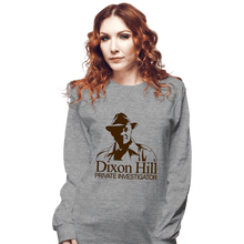 Load image into Gallery viewer, Daily_Deal_Shirts Long Sleeve Shirts, Unisex / Small / Sports Grey Dixon Hill Private Investigator
