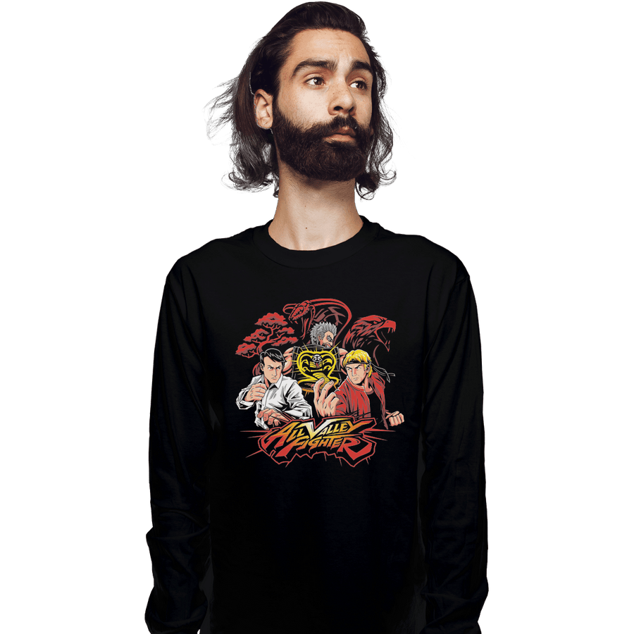 Shirts Long Sleeve Shirts, Unisex / Small / Black All Valley Fighter