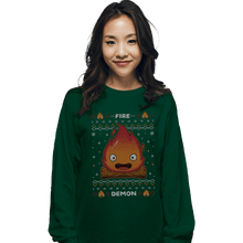 Load image into Gallery viewer, Secret_Shirts Long Sleeve Shirts, Unisex / Small / Forest Fire Demon Christmas
