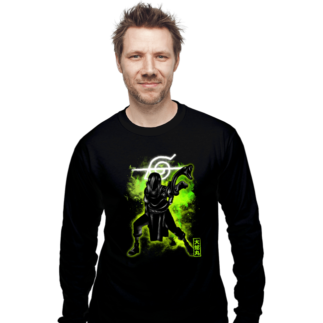 Shirts Long Sleeve Shirts, Unisex / Small / Black Cosmic Snake
