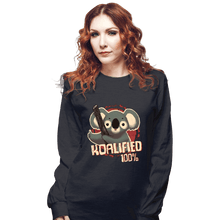 Load image into Gallery viewer, Shirts Long Sleeve Shirts, Unisex / Small / Dark Heather 100% Koalified

