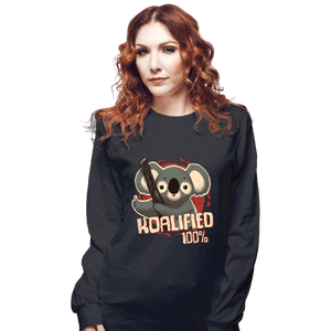 Shirts Long Sleeve Shirts, Unisex / Small / Dark Heather 100% Koalified