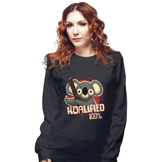 Shirts Long Sleeve Shirts, Unisex / Small / Dark Heather 100% Koalified