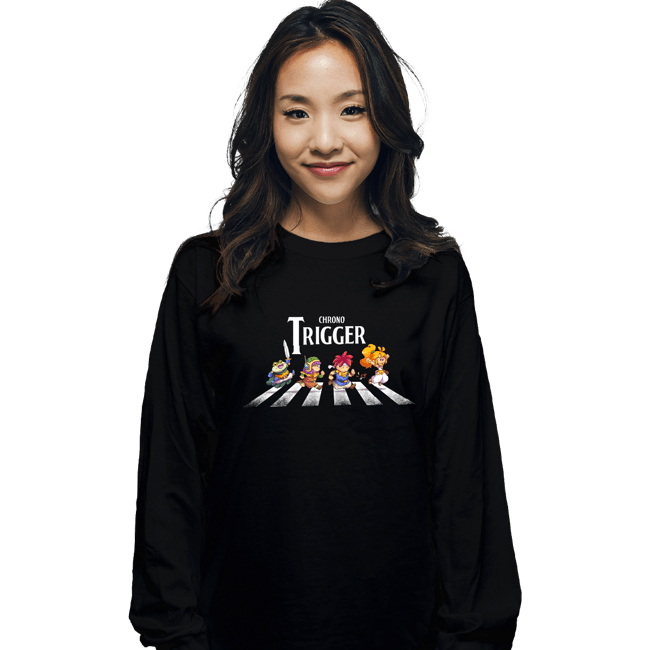 Daily_Deal_Shirts Long Sleeve Shirts, Unisex / Small / Black Chrono Trigger Road