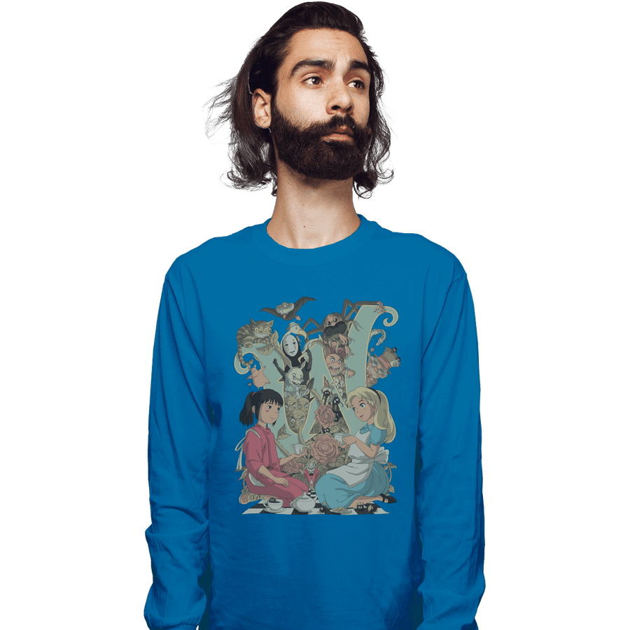 Shirts Long Sleeve Shirts, Unisex / Small / Sapphire Wonderlands