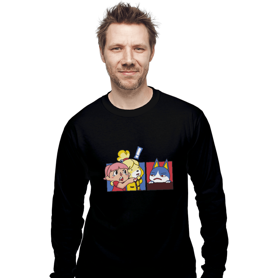Shirts Long Sleeve Shirts, Unisex / Small / Black Meme Crossing