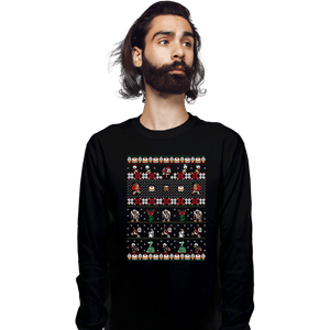 Shirts Long Sleeve Shirts, Unisex / Small / Black Merry Christmas Uncle Scrooge