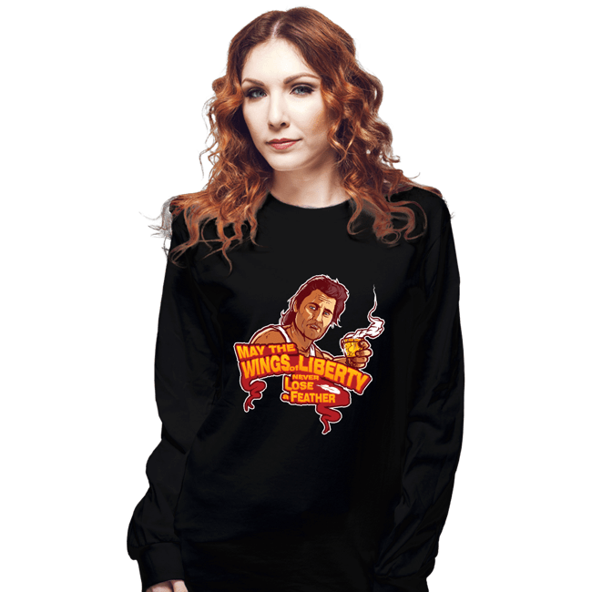 Shirts Long Sleeve Shirts, Unisex / Small / Black Wings Of Liberty