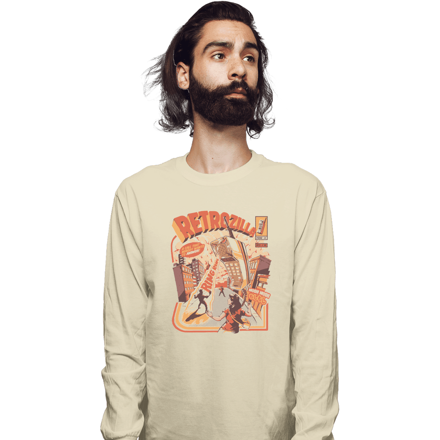 Shirts Long Sleeve Shirts, Unisex / Small / Natural Retro Phonezilla