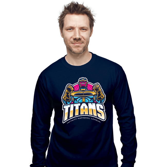 Shirts Long Sleeve Shirts, Unisex / Small / Navy Titans INL