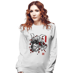 Daily_Deal_Shirts Long Sleeve Shirts, Unisex / Small / White The Samurai Trooper
