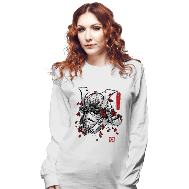 Daily_Deal_Shirts Long Sleeve Shirts, Unisex / Small / White The Samurai Trooper